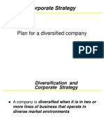 Corporate Strategy - Plan For A Diversified Company