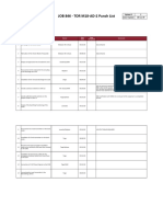 JOB 846 - TOR M18-AD-2 Punch List: Update #: Latest Update