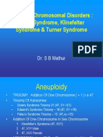 Common Chromosomal Disorders: Down Syndrome, Klinefelter Syndrome & Turner Syndrome