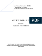 Statistics For Business (Syllabus)