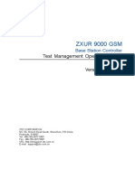 Zxur 9000 GSM: Test Management Operation Guide