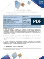 1-Syllabus Del Curso Formulación y Evaluación de Proyectos de Ingeniería