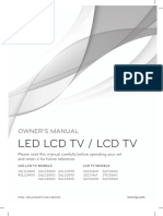 Led LCD TV LCD TV: Owner'S Manual