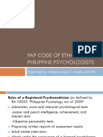 Pap Code of Ethics For Philippine Psychologists