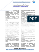 Simulado Concurso Professor - Fundamentos Da Educação