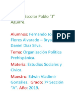 Organización Política Prehispánica