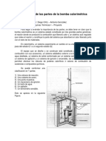 Importancia de Las Partes de La Bomba Calorimétrica