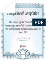 Udemy C Certificate