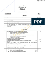 Sample Question Paper Class XII (2017-18) Class: Xii Biology (044) Marking Scheme Time: 3hours MM:70