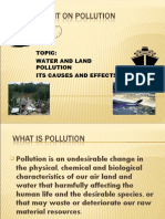 Topic: Water and Land Pollution Its Causes and Effects