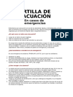 70 Cartilla de Evacuacion en Casos de Emergencias 2017