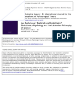 Psychological Inquiry: An International Journal For The Advancement of Psychological Theory