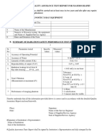 3 Format For Periodic Quality Assurance Test Report For Mammography Equipme