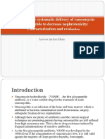 Liposomes For Systematic Delivery of Vancomycin Hydrochloride To Decrease Nephrotoxicity: Characterization and Eval