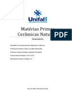 Seminário - Processamento de Materiais Cerâmicos