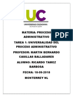 Universalidad Del Proceso Administrativo