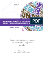 CAP 4 Patrimonio Lingüístico y Cultural de Los Pueblos Originarios de Salta CASIMIRO CORDOBA ANA VICTORIA