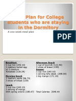 Meal Plan For College Students Who Dorm