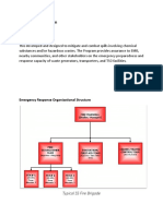 Contingency Program: Emergency Response Organizational Structure