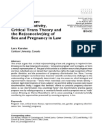 Pregnant Men: Repronormativity, Critical Trans Theory and The Re (Conceive) Ing of Sex and Pregnancy in Law