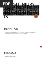 Crush Injury AND Rhabdomylos IS