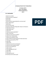 Model Questions Bank For Food & Nutrition (Hons)