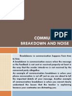 Vi. Communication Breakdown and Noise