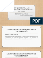 Ley Que Regula Los Servicios de Tercerización