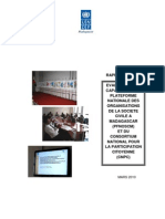 Evaluation Des Capacités de La Plateforme Nationale Organisation de La Société Civile À Madagascar (PFNOSCM) Et Du Consortium National Pour La Participation Citoyenne (CNPC), Rapport Final (Mars 2010)