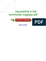 Nursing Practice in The Community Maglaya PDF