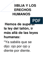 La Biblia y Los Derechos Humanos