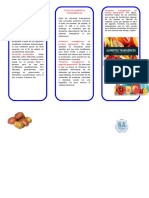 Triptico Alimentos Procesados y Transgenicos