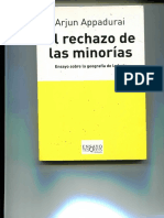 Appadurai El Rechazo A Las Minorías