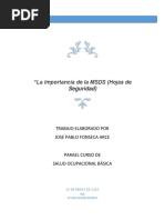 Trabajo de La La Importancia de La MSDS