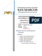 Distancia Focal en Combinación de Lentes