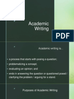 Nature of Academic Writing