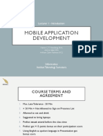 Mobile Application Development: Lecturer 1 - Introduction