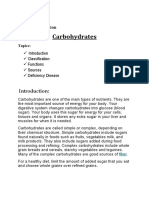 Carbohydrates: Assignment: Food and Nutrition