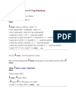 Proofs of Derivative of Trig Functions