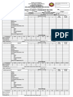 Secondary Student'S Permanent Record: FORM 137-A