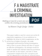 Role of A Magistrate in A Criminal Investigation