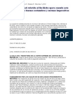 Causal de Nulidad Referida Al Fin Ilícito Opera Cuando Acto Es Contrario A Las Buenas Costumbres y Normas Imperativas