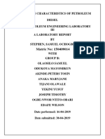 Distillation Characteristics of Petroleum Diesel