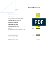 Wm1 - Bolt Load Calculation: (Channel Flange)