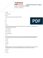 Sample Placement Papers: Section 1: Quantitative Aptitude