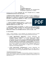 Modelo de Demanda - DEMANDA DE EXONERACIÓN DE PENSIÓN ALIMENTICIA Y OTROS