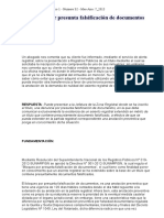 Bloqueo Por Presunta Falsificación de Documentos