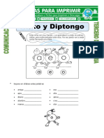 Ficha Hiato y Diptongo para Tercero de Primaria PDF