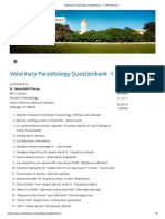 Veterinary Parasitology Questionbank - 1