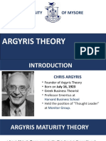 Argyris Maturity Theory by Ramesh